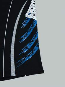 Manfinity Swimmode Plus Size Men's Beach Vacation Casual Printed Swim Trunks