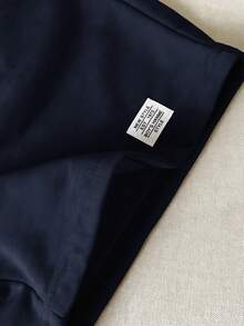 SWAVVY 针织休闲抽绳口袋短裤 - 藏蓝色 - 查看 4