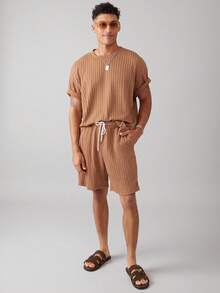 SHUZIA 奢华设计男士优质绒面咖啡色 H 型镂空可调节系带拖鞋 - 奢华舒适街头服饰，游艇俱乐部必备