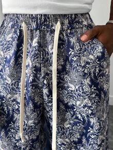 HUEFORM Quần dài ống rộng dệt jacquard dành cho nam, màu xanh hải quân. - Xanh đậm - Xem 3