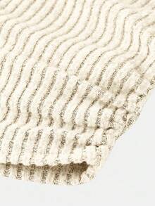 Serisse Kids 少女秋冬休闲时尚百搭罗纹露肩/露肩两用T恤套装，带口袋，搭配直筒裤，适合周末、休闲外出、返校季穿着。 - 杏色 - 查看 11