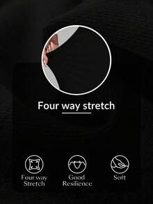 SHEIN PETITE Quần jean denim nữ cạp cao, ống rộng, có túi, dáng rộng, thoải mái - màu đen - Xem 6