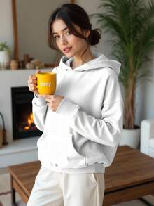 Sudadera básica mujer dama estampado GRAFICO DE HALLOWEEN DIA DE MUERTOS SPOOKY CORALINEE CORALIN GRAPHIC caliente frío uso diario | buena calidad | Textura Suave Fortiz - Blanco - Ver 2