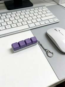 1 Móc khóa giảm áp, Móc khóa nắp bàn phím thời trang - Phụ kiện để bàn độc đáo, Giảm căng thẳng, Chất liệu PVC/Acrylic/Kim loại, Viền hạt và hạt giả, Khóa càng cua, Tuyệt vời cho túi xách và ba lô - Nhiều màu - Xem 5