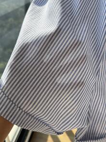 Comfortcana Plus Size Blue Striped Casual Shorts, Fashionable And Suitable For Everyday Wear, Spring