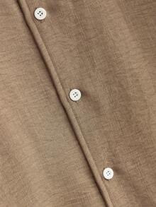 HIMLAND 男士休闲纯色衬衫和裤子套装 - 彩色 - 查看 7