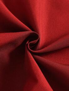 PAVTROS 男士休闲百搭纯色短袖衬衫 - 紅色 - 查看 6