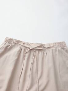 SHEIN Essnce Plus-Size Women's Spring/Summer Fashion Casual Loose Comfortable Everyday Basic Versatile Slimming Elastic Waist Wide-Leg Pants In Multiple Colors 3 Pack,Base Pants,Women Bottom,Simple Style,Baggy Pants,European Summer Women Wide Leg Pants Loose Pants For Women Elastic Waist Pants Summer Pants Spring/Summer Pants For Women Casual Vacation Pants For Women - Multicolor - View 6
