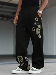 Manfinity Hypemode Men's Casual Drawstring Pocket Sweatpants - Black - View 4