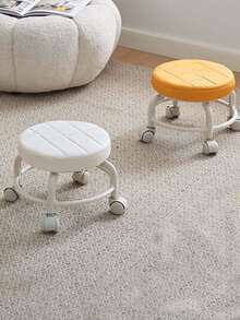 1家庭滑轮儿童学习踏脚椅小凳子矮凳懒人轮滑美缝小椅子网红板凳美缝钉移动沙发凳小凳子