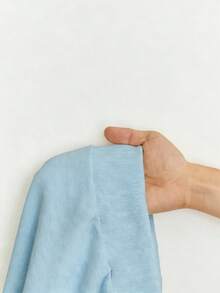 Elamini Women's Casual Leopard Print Sweatshirt With Star Pattern - Baby Blue - View 5