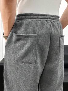 ESTAVOR 男士时尚宽松灰色弯刀运动裤 - 灰色 - 查看 7