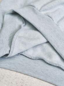 TOKVUE 男士街头风流行INS“This City”撞色刺绣户外音乐节日常休闲卫衣，男友/老公礼物，周年纪念礼物，运动休闲 - 淺灰色 - 查看 6