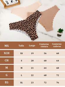 10 piezas/paquete - Bragas sin costuras con borde ondulado para mujeres, tela cómoda y sexy amigable con la piel, bragas sin costuras para damas - Conjunto de diez piezas - Ver 12