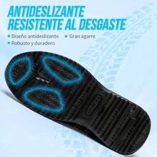 Zapatos de trabajo para hombres y mujeres, zapatillas de trabajo ligeras, zapatillas de malla transpirables, bota industrial, botas de casquillo industrial,suelas resistentes a los impactos y a los pinchazos, antideslizantes y resistentes al desgaste, con amortiguación para una pisada cómoda, adecuadas para múltiples escenarios, incluyendo obras de construcción, transporte logístico y trabajo al aire libre. - Negro - Ver 3