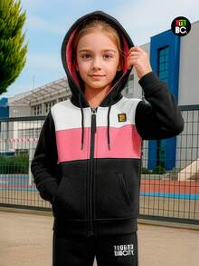 Big City Youth Pants Girl's Set Plush Sheepskin Plush Fashion! - 粉色 - 查看 5