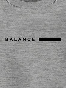 BamGleam 女士“Balance”英文数码印花舒适休闲家居服和街头服饰羊毛套装 - 淺灰色 - 查看 5