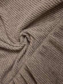 Elaquor Áo thun dài tay cỡ lớn dành cho nữ, cổ bèo nhún, phối nhiều mảnh, màu mơ, kiểu dáng thường ngày đa năng. - Màu be - Xem 7