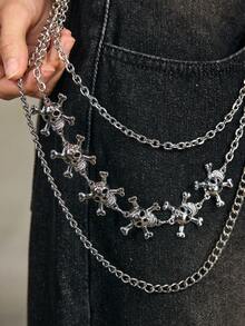 Gulou Tou cadena de pantalón de tres capas