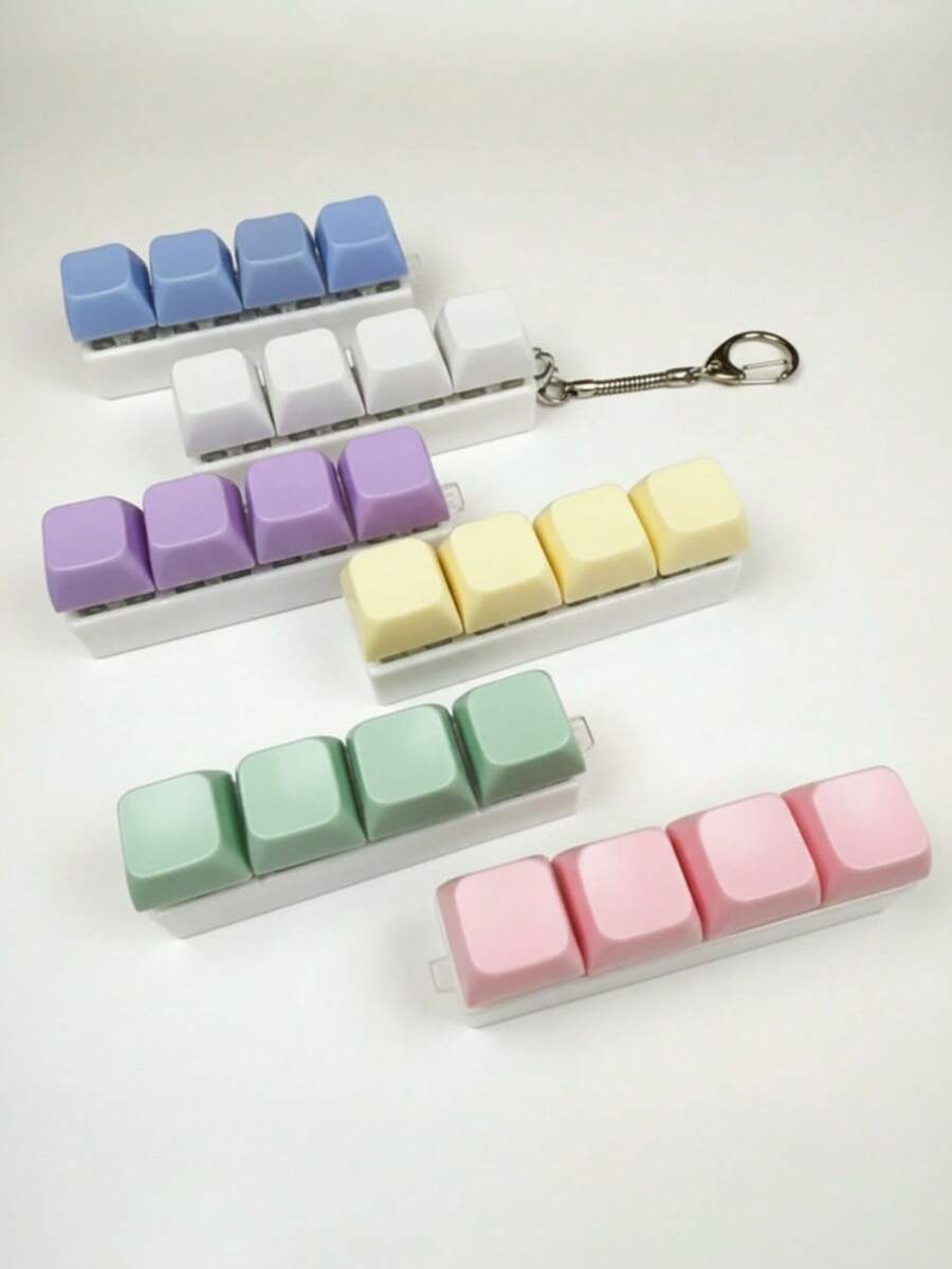 1 Móc khóa giảm áp, Móc khóa nắp bàn phím thời trang - Phụ kiện để bàn độc đáo, Giảm căng thẳng, Chất liệu PVC/Acrylic/Kim loại, Viền hạt và hạt giả, Khóa càng cua, Tuyệt vời cho túi xách và ba lô - Nhiều màu - Xem 1