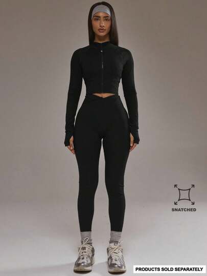 Musera Sport Conjunto de leggings con frente cruzado, solo parte inferior, para pádel, otoño e invierno, ropa deportiva, gimnasio, entrenamiento, aleación