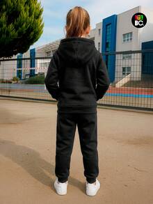 Big City Youth Pants Girl's Set Plush Sheepskin Plush Fashion! - 粉色 - 查看 4