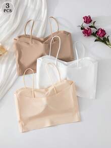 Bộ 3 áo ngực nữ không đường may, không gọng, có đệm, dùng hàng ngày. - Nhiều màu - Xem 2