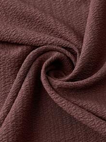 SHEIN Essnce Ensemble deux pièces grande taille pour femmes, composé d'un cardigan long texturé ample et confortable pour l'automne/hiver et d'un pantalon ample. Ensemble conservateur, ensemble de pantalon, jalabiya, tenue de printemps pour femmes, ensembles casual pour femmes - Kaki - Voir 9