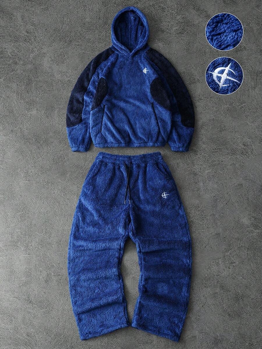 PAVTROS 男士刺绣连帽衫和裤子套装 - 彩色 - 查看 1