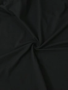 Lacomfia Damen Oversize Kontrast-Farbige Strick-Textur Knopf-Vorder T-Shirt, Lässig Homewear für Herbst/Winter - Schwarz und Weiss - Übersicht 6