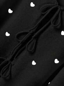 CosyJoli 大码女式心形刺绣系带开衫和吊带针织上衣休闲套装