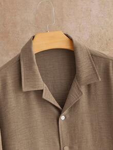 HIMLAND 男士休闲纯色衬衫和裤子套装 - 彩色 - 查看 5