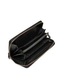 Valentino Women Wallet Dark Grey Metallic - Black/Gold - View 3