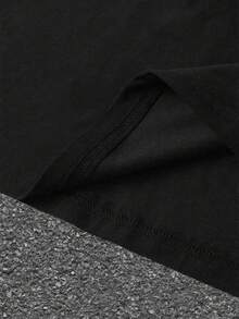 Manfinity Dauomo Men's T-Shirt With Dog Pet & Beverage Prints, Cute Street Style Y2K Skateboard Graphic Short Sleeve Tee, Summer - Black - View 5