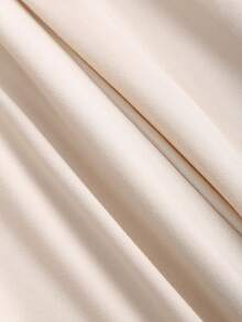 Sweetra Beige Summer Elegant Bar Party French Style Asymmetrical Shoulder Tie Waist Jumpsuit With Metal Buckle, Straight Leg Design For Early Spring - Apricot - View 5