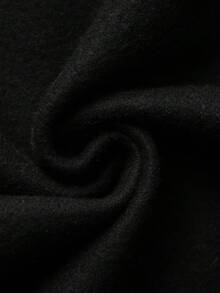 PAVTROS Áo hoodie có khóa kéo tay raglan phối họa tiết thêu, phong cách đường phố trẻ trung - màu đen - Xem 7