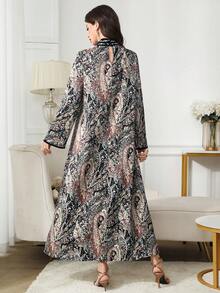 Yasmyna 保守度假印花女士阿拉伯连衣裙 - 彩色 - 查看 6