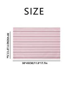 1/2/4 件装北欧风简约粉色条纹图案餐垫/桌旗/派对装饰，适用于办公室、餐桌、情人节、乡村室内派对、户外等场合，四季皆宜，可水洗，家居装饰，理想礼物 - 粉色 - 查看 4