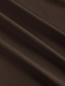 SHEIN MOD 三穿式女士休闲纯色修身上衣，适合夏季穿着，高领设计，露肩款式，美观大方，适合节日、乡村、海滩度假、下午茶聚会、晚宴等场合，风格端庄，可爱俏皮。 - 咖啡棕 - 查看 9