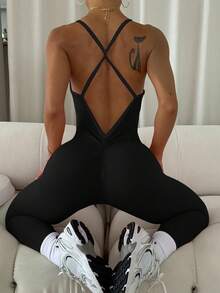 Velisys 2pcs Women's Yoga Ribbed Jumpsuit Pants - Multicolor - View 7