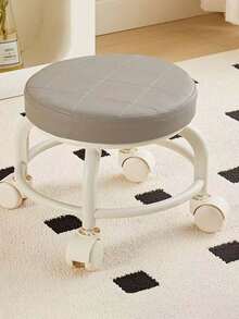 1家庭滑轮儿童学习踏脚椅小凳子矮凳懒人轮滑美缝小椅子网红板凳美缝钉移动沙发凳小凳子