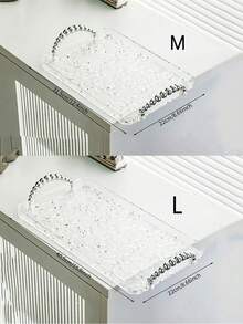 轻奢塑料托盘茶盘晚餐托盘长方形珠宝沥水托盘收纳 - 無色 - 查看 7