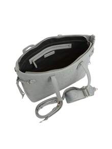 Samba Re Imitation Leather Women Tote Bag Grey - Grey - View 3