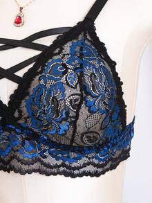 Seduluxe 2pcs/Set Plus Size Elegant Fantasy Lingerie Set - Black - View 7