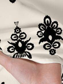 EMERY ROSE Bộ 2 món dành cho nữ, gồm áo cổ tròn dáng rộng và quần ống rộng, trang phục đa năng cho mùa xuân/thu. - Nhiều màu - Xem 4