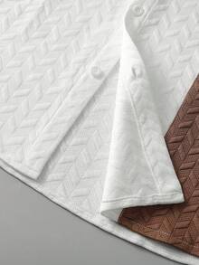 Manfinity Homme Bộ áo sơ mi ngắn tay và quần nam phối họa tiết, bộ đồ 2 mảnh dành cho nam. - Đen và trắng - Xem 7