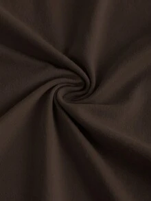 SHEIN MOD 三穿式女士休闲纯色修身上衣，适合夏季穿着，高领设计，露肩款式，美观大方，适合节日、乡村、海滩度假、下午茶聚会、晚宴等场合，风格端庄，可爱俏皮。 - 咖啡棕 - 查看 8