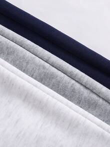 SHEIN 3pcs/Set Boys' Casual Loose Fit Drawstring Waist Ribbed Hem Straight Leg Printed Sweatpants Sweatpants Pack - Multicolor - View 5