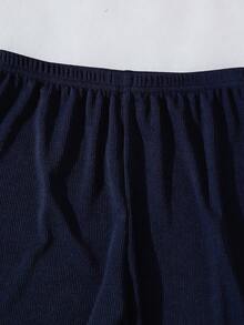 SHEIN Explorewe 两件套少女罗纹圆领背心和休闲裤套装