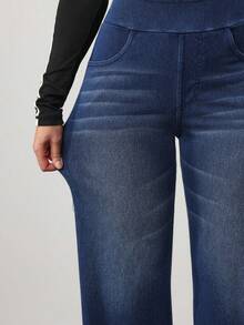 Flexra Petite 女式纯色休闲牛仔裤